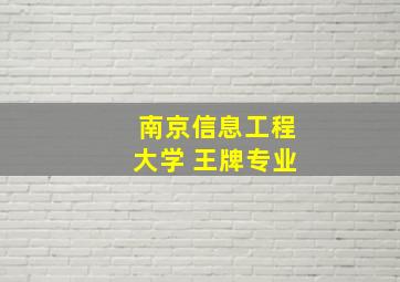 南京信息工程大学 王牌专业